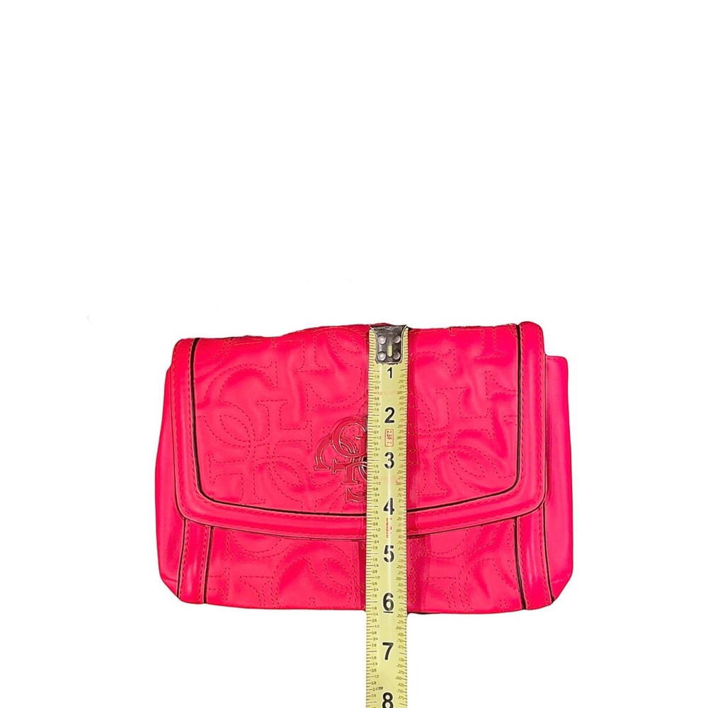 NWOT Red Crossbody/Shoulder Mini Bag with Quilted Texture and Chain Straps - Picture 10 of 12